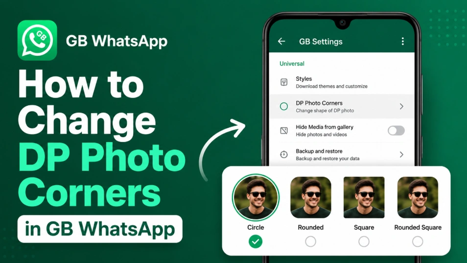 Change DP Photo Corners in GB WhatsApp
