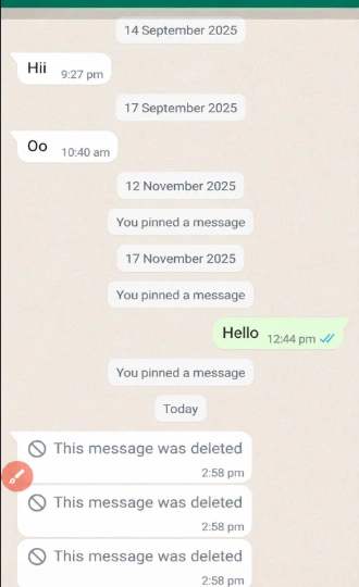 View deleted messages in GB WhatsApp chat
